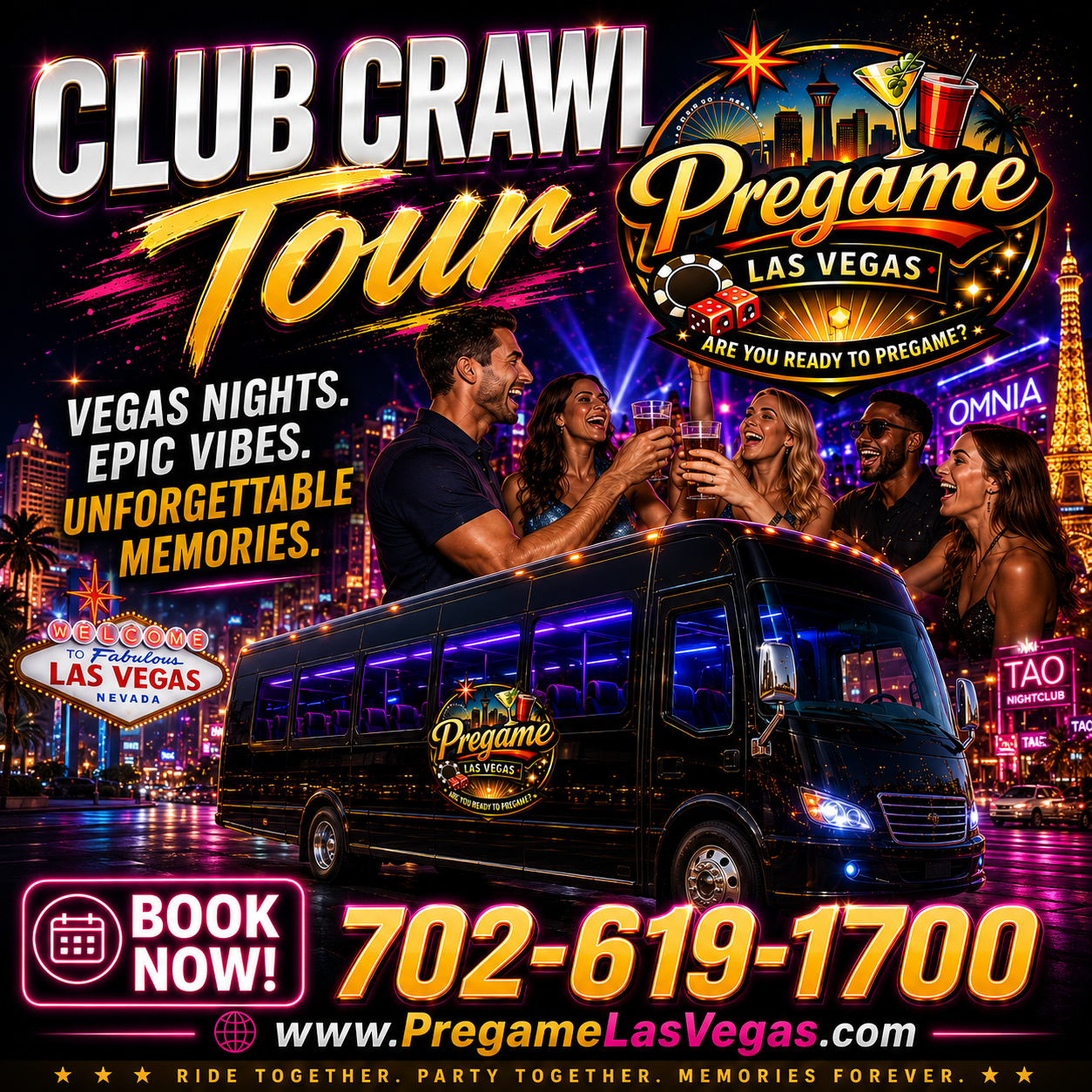 Id you love clubbing, experience Pregame Las Vegas Club Crawls.