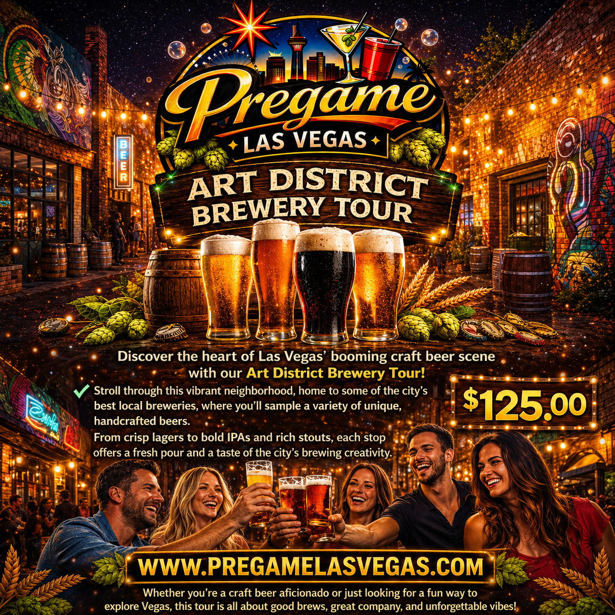 The Pregame Art District Brewery Tour