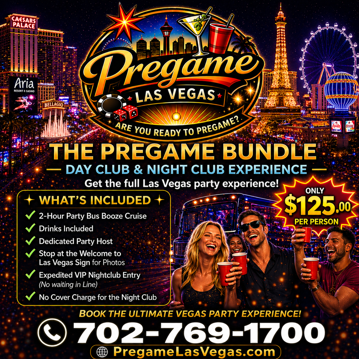 The Pregame Bundle Day Club & Night Club Experience