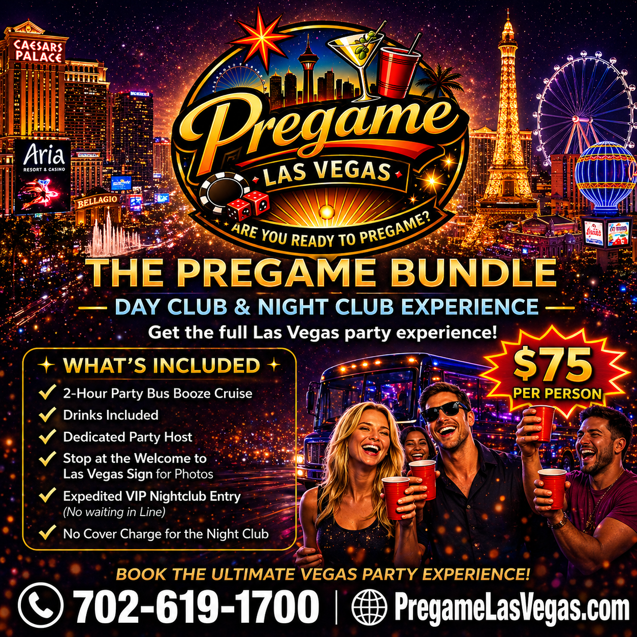 The Pregame Bundle Day Club & Night Club Experience