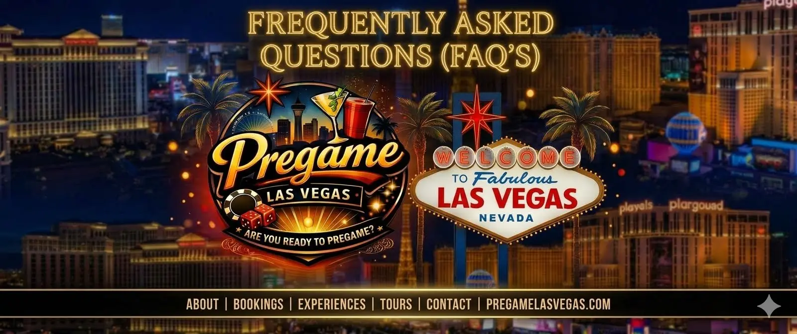 FAQ's Header with Las Vegas sign