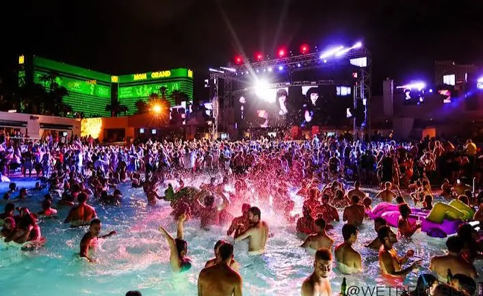 Night Time Pool Party.