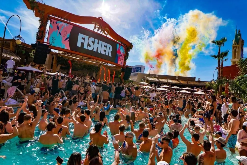 a sunny day at the pool.