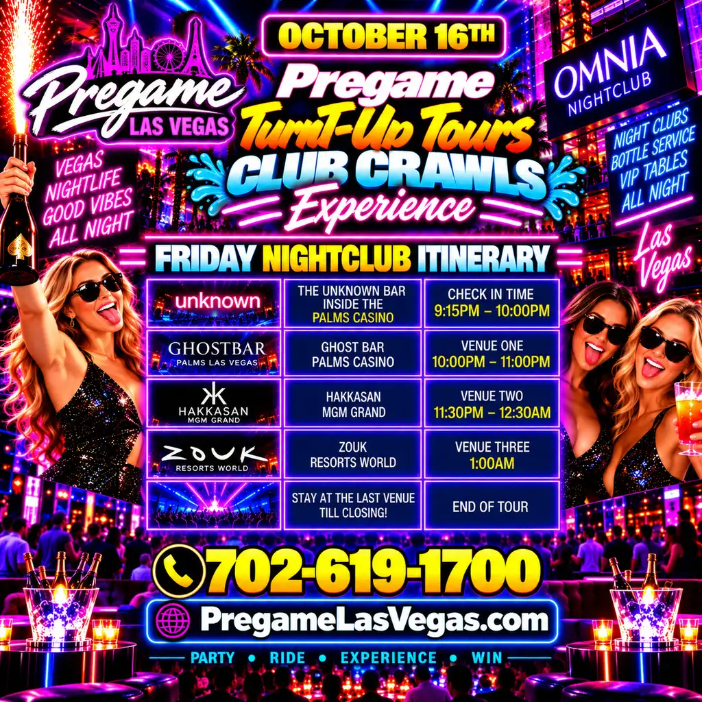 Friday Pregame Turn-Up Tours Club Crawls