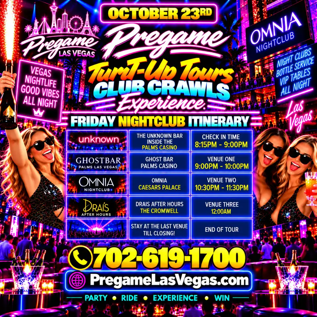Friday Pregame Turn-Up Tours Club Crawls