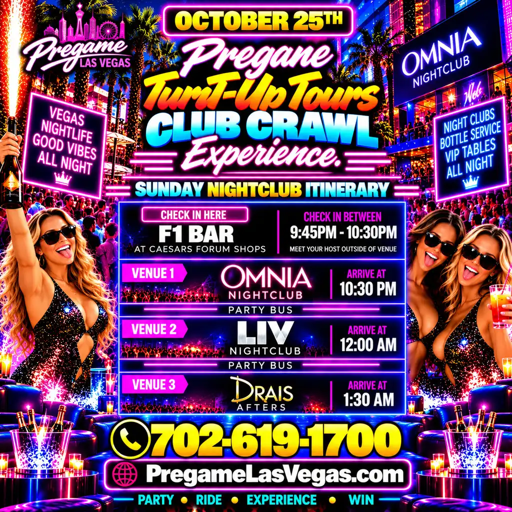 Sunday Pregame Turn-Up Tours Club Crawls
