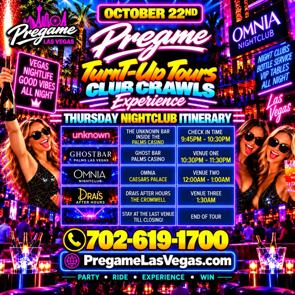 Thursday Pregame Turn-Up Tours Club Crawls